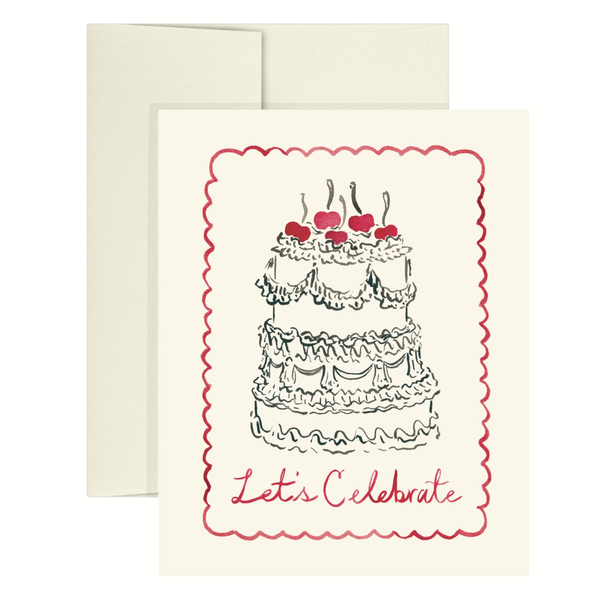 "Let's Celebrate" Cake Greeting Card