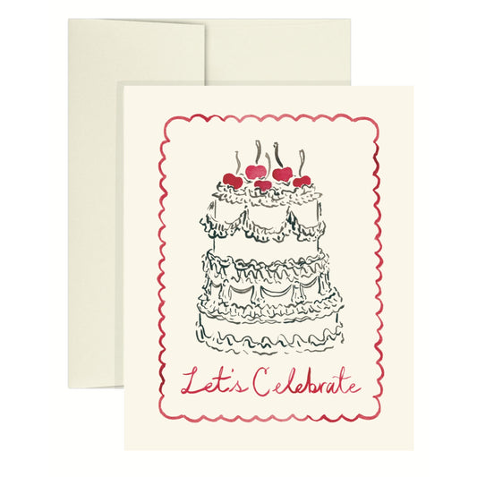 "Let's Celebrate" Cake Greeting Card