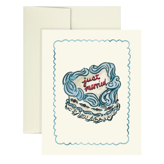 Just Married Cake Greeting Card
