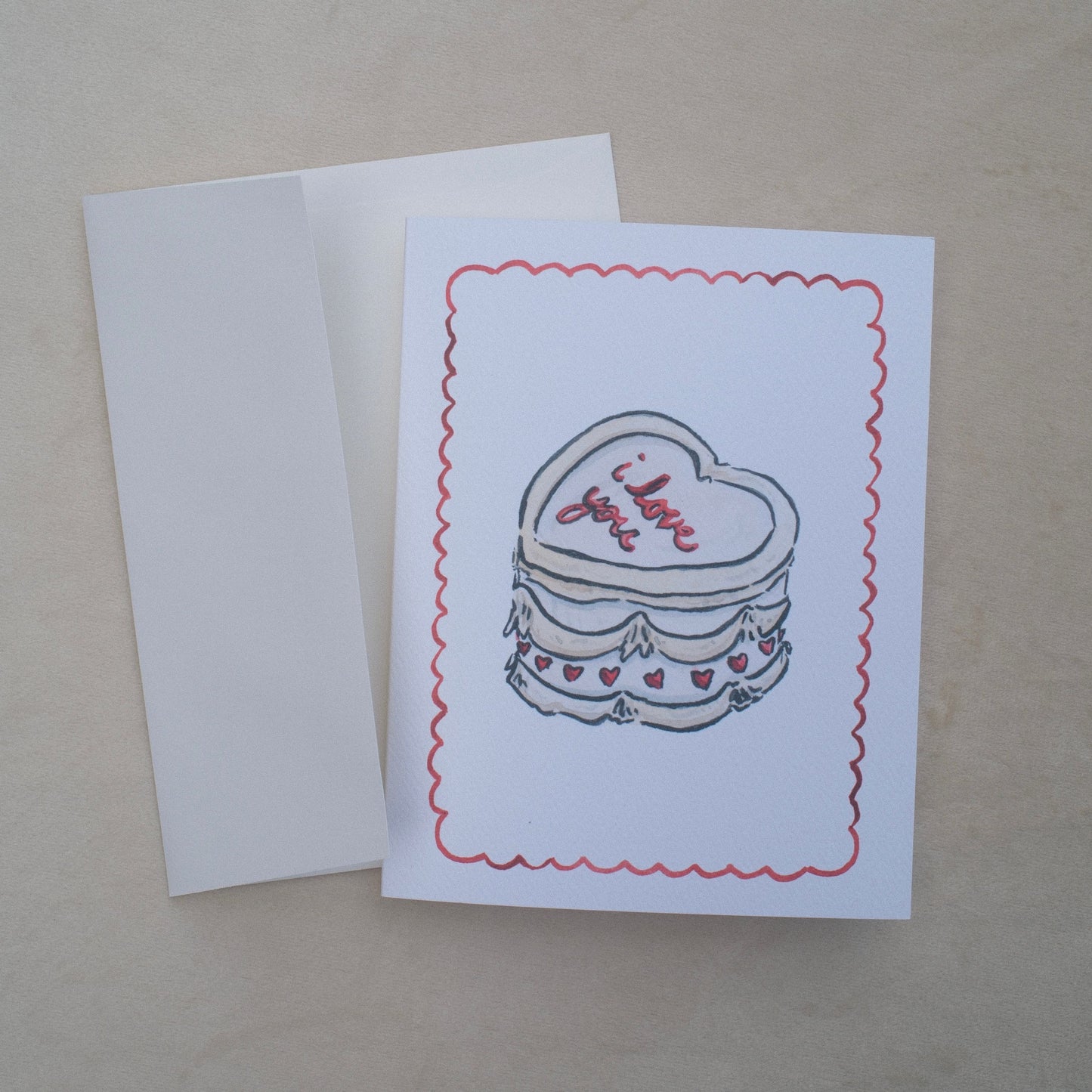 I Love You Cake Greeting Card