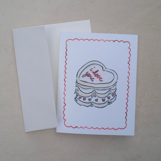 I Love You Cake Greeting Card