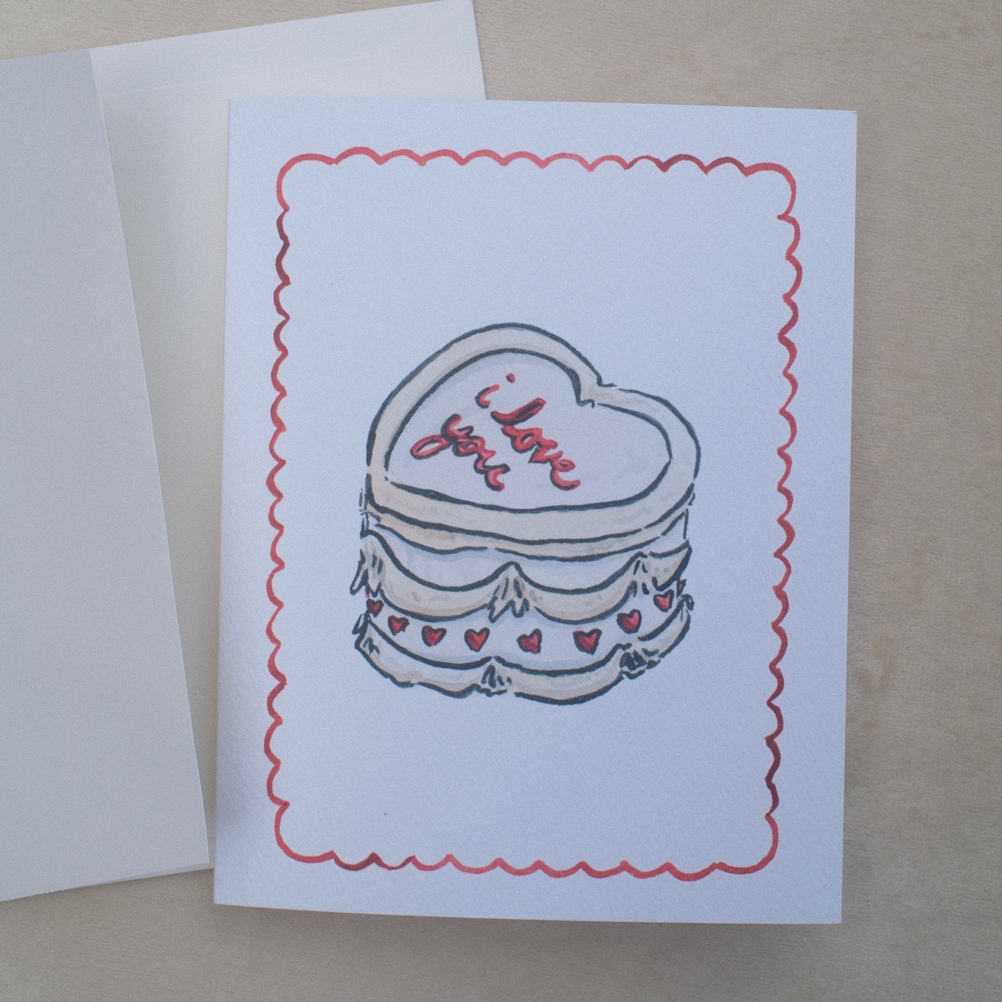 I Love You Cake Greeting Card