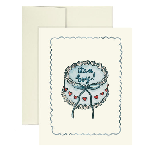 Baby Boy Cake Greeting Card