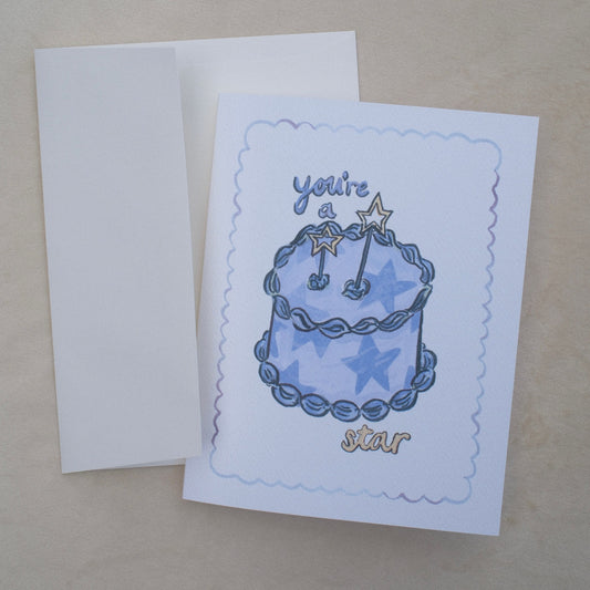 You're a Star Cake Greeting Card