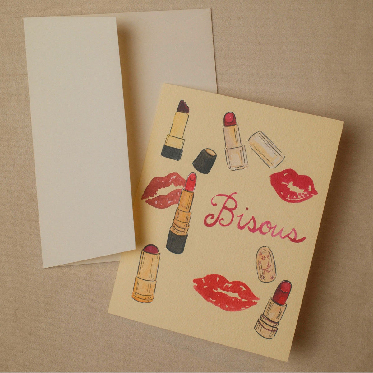 "Bisous" Greeting Card