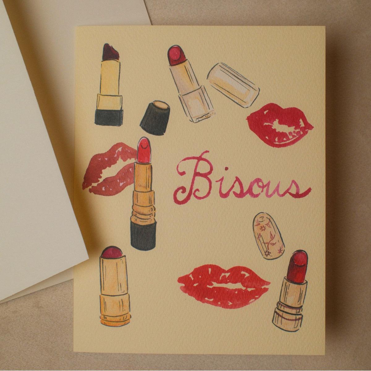 "Bisous" Greeting Card