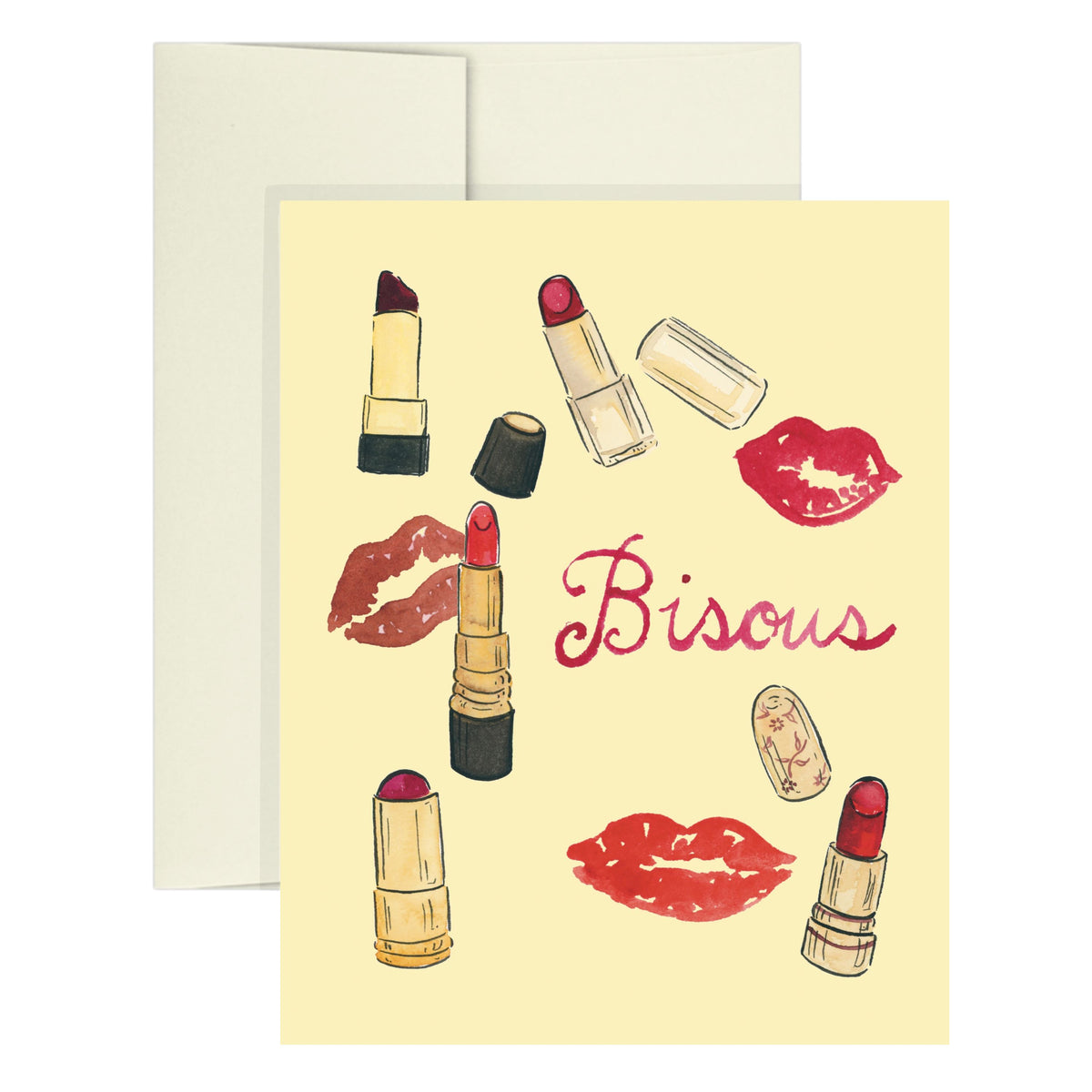 "Bisous" Greeting Card