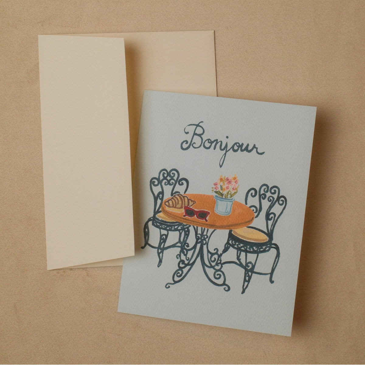 "Bonjour" Greeting Card