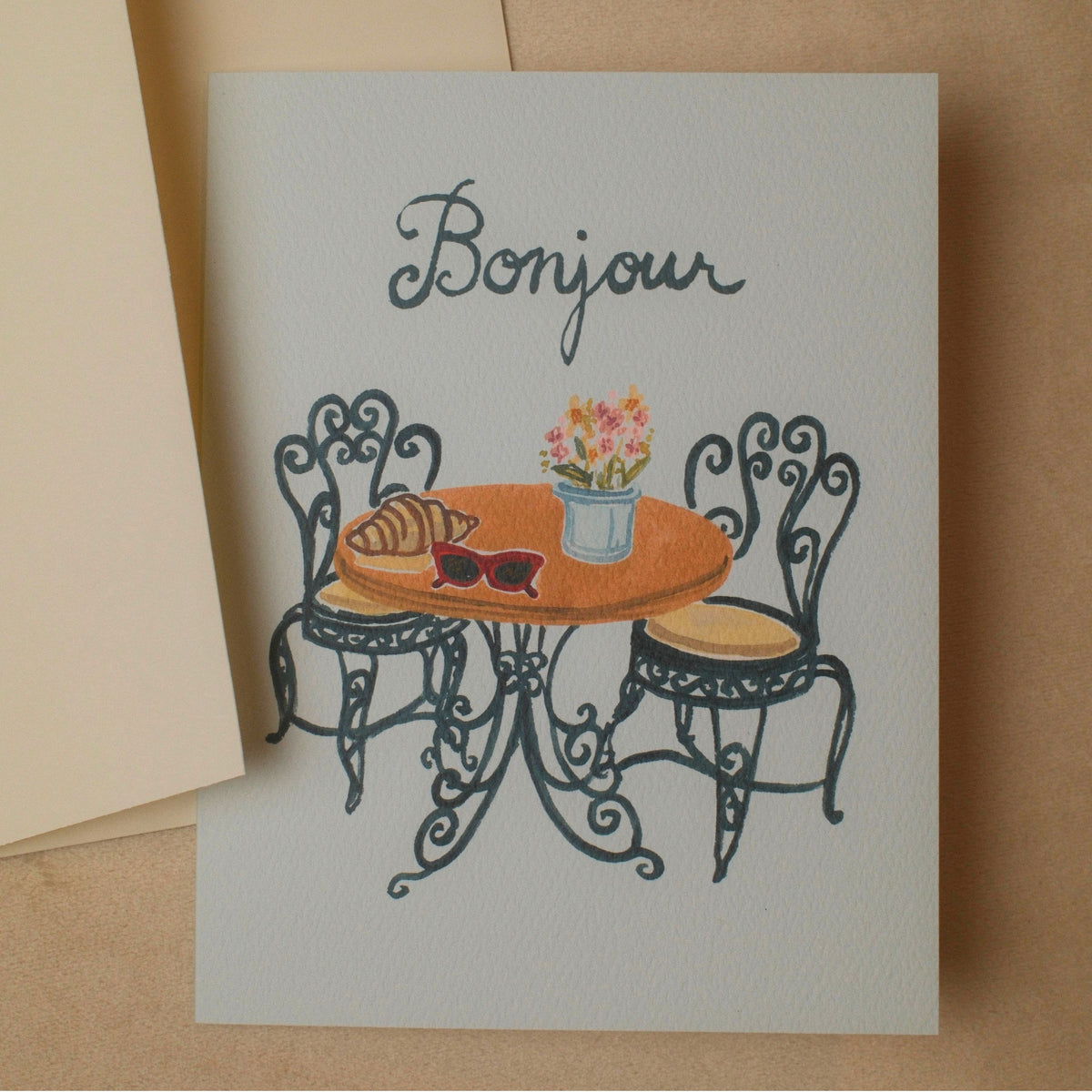 "Bonjour" Greeting Card