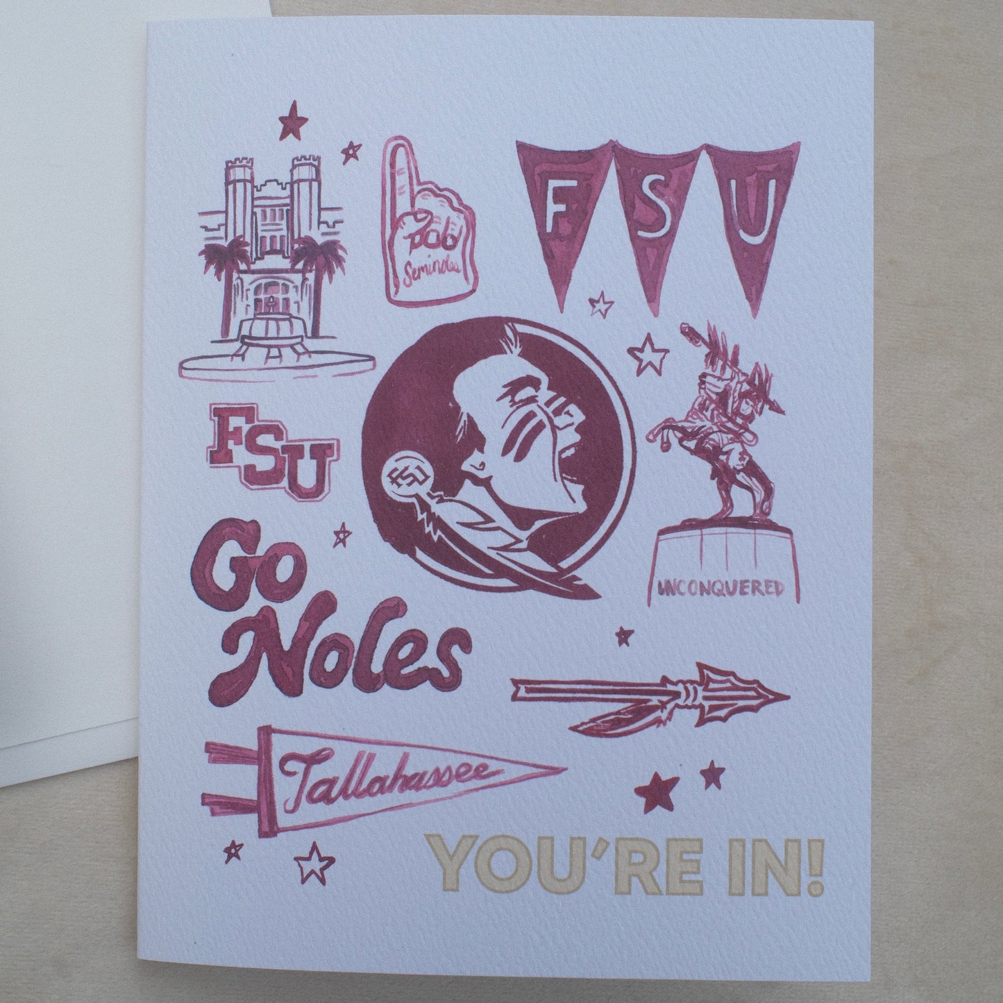 "You're In!" FSU Greeting Card