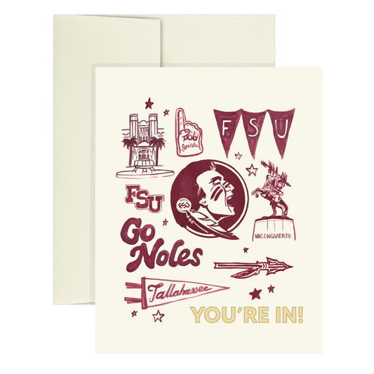"You're In!" FSU Greeting Card