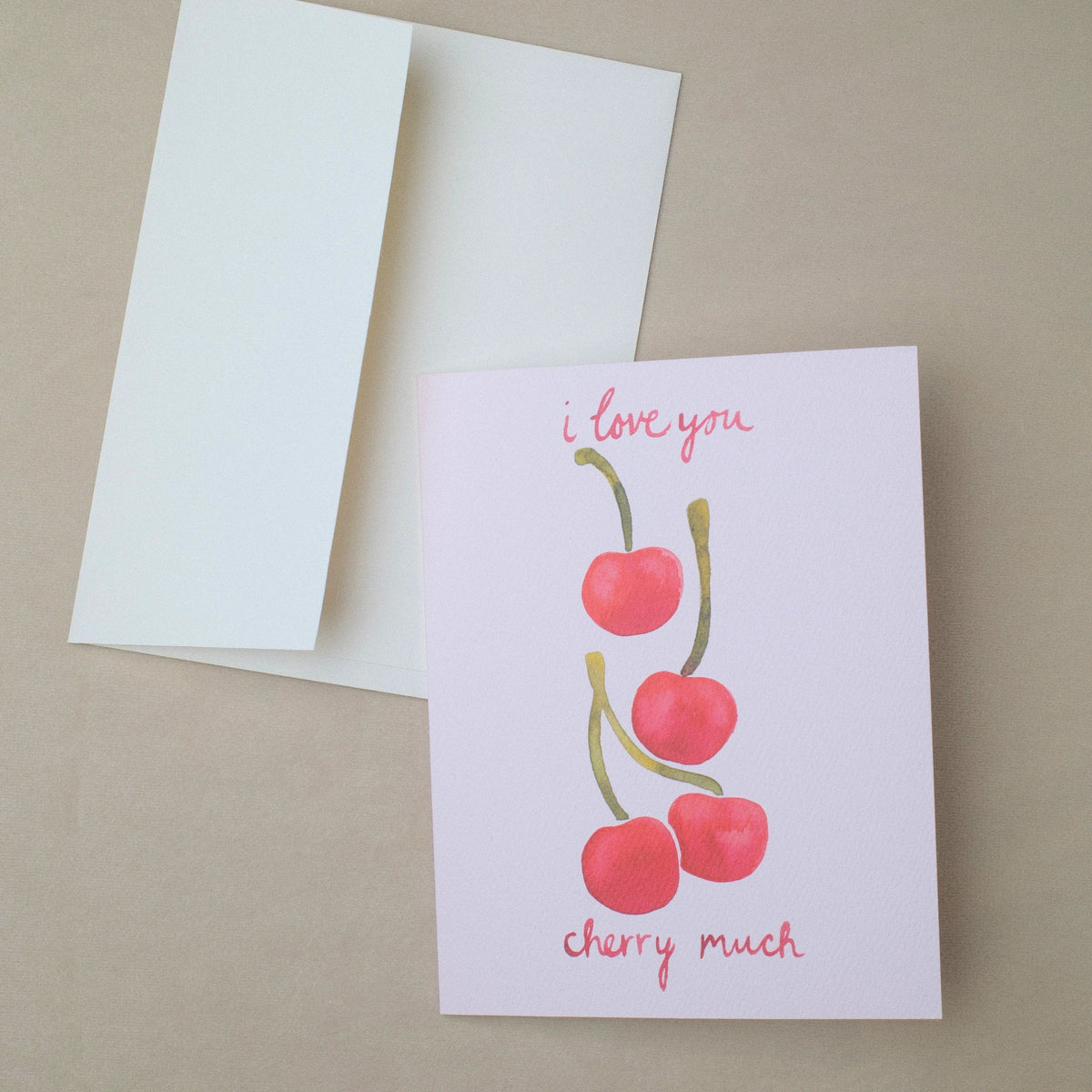 "i love you cherry much" Cherry Icon Greeting Card