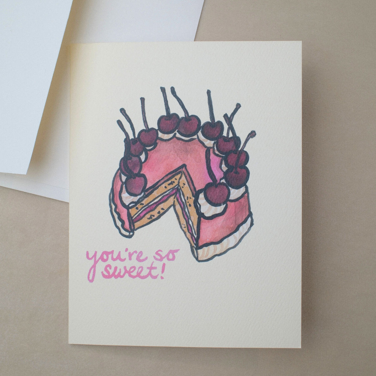 "you'e so sweet" Cake Icon Greeting Card
