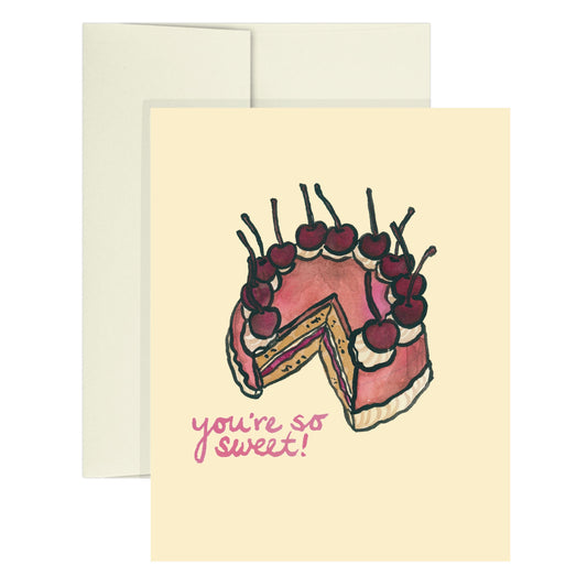 "you'e so sweet" Cake Icon Greeting Card