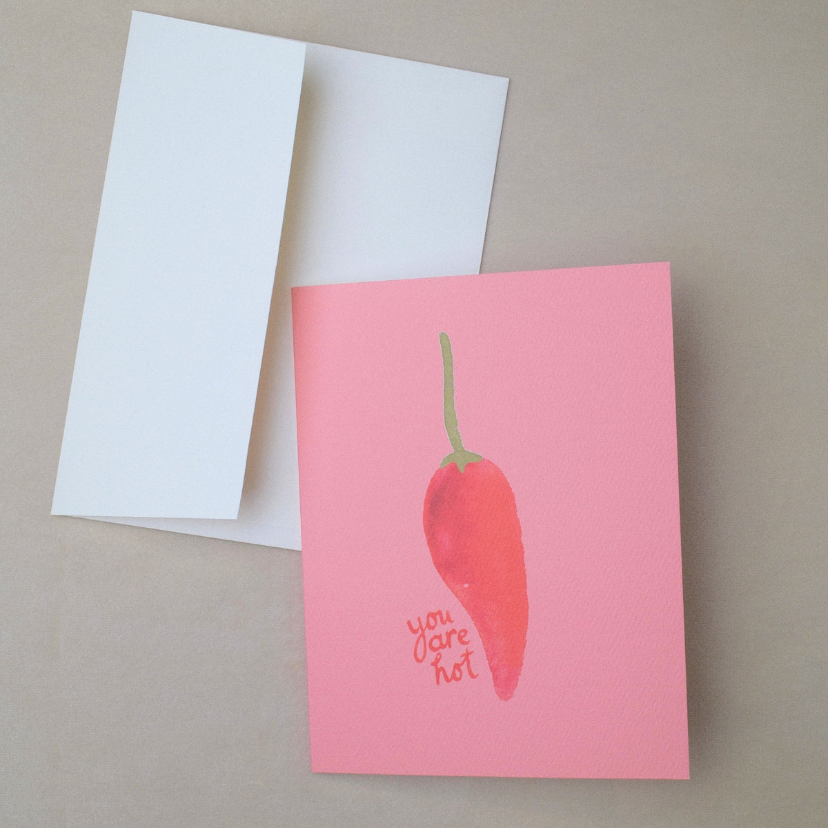 "you are hot" Pepper Icon Greeting Card
