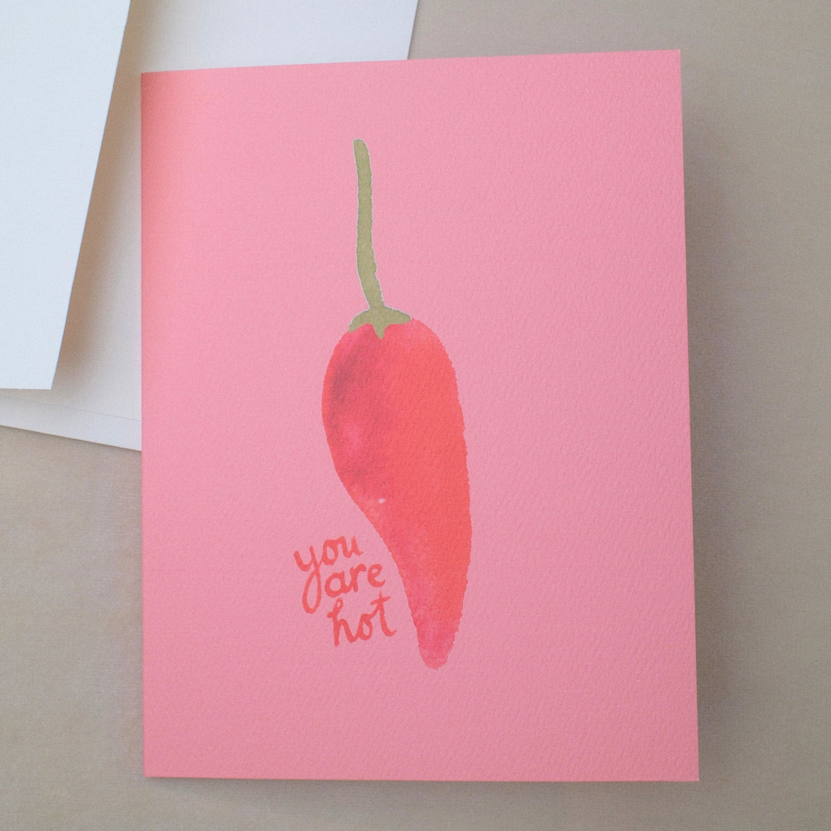 "you are hot" Pepper Icon Greeting Card