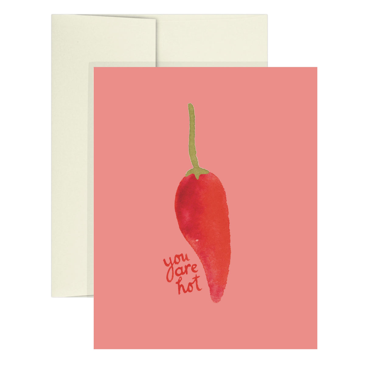 "you are hot" Pepper Icon Greeting Card