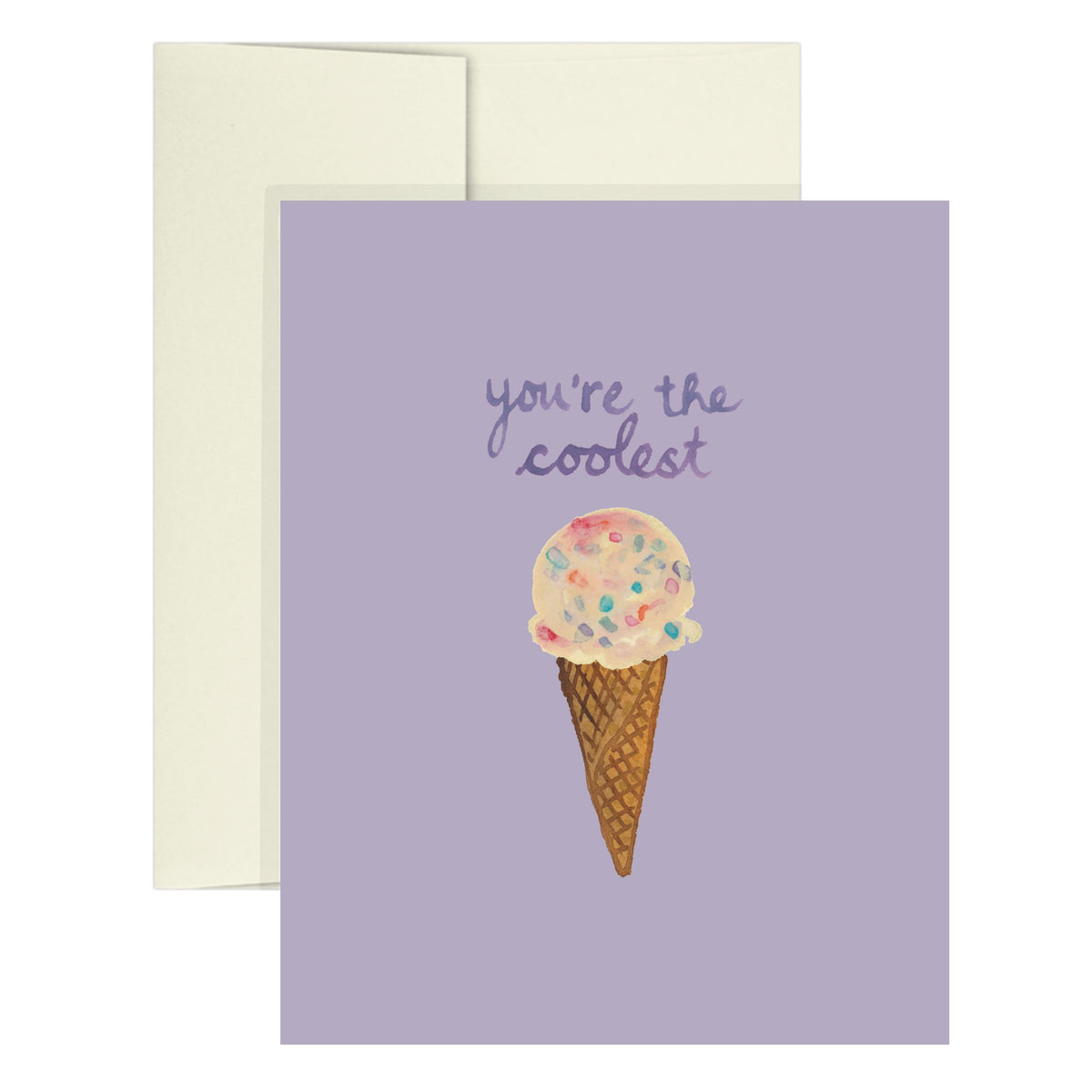 "you're the coolest" Ice Cream Icon Greeting Card