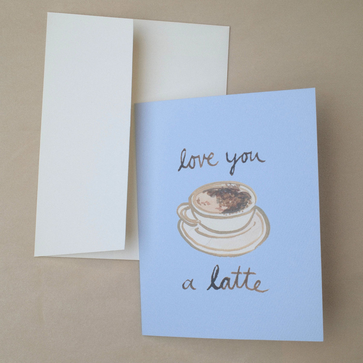 "i love you a latte" Coffee Icon Greeting Card