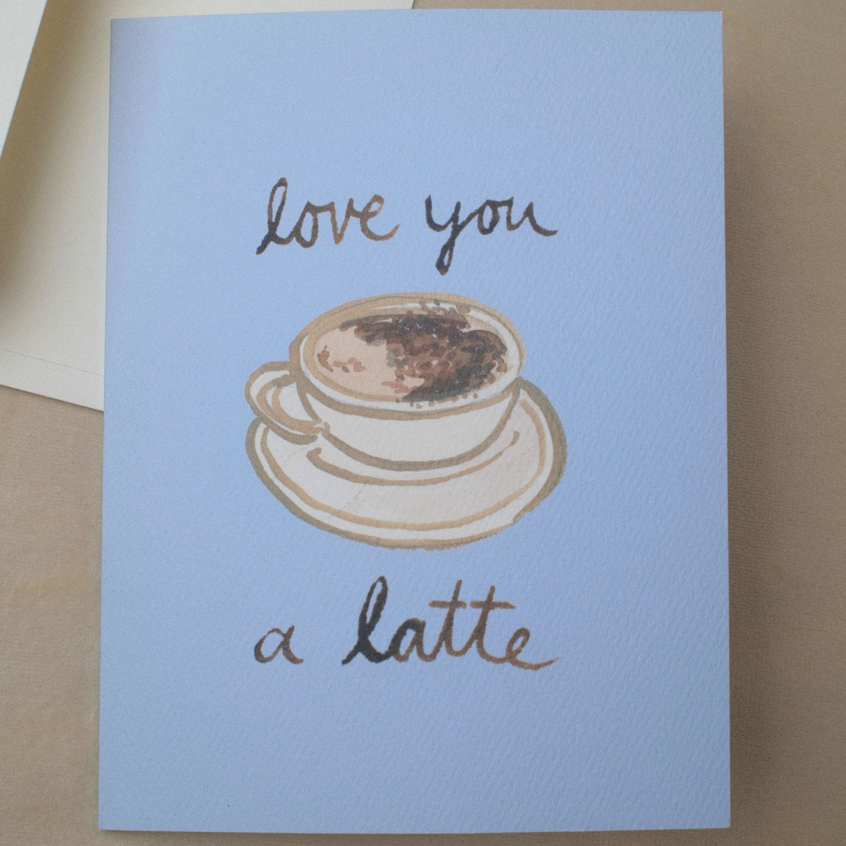 "i love you a latte" Coffee Icon Greeting Card
