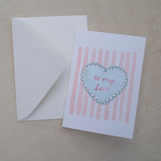 "To My Love" Mini Greeting Card