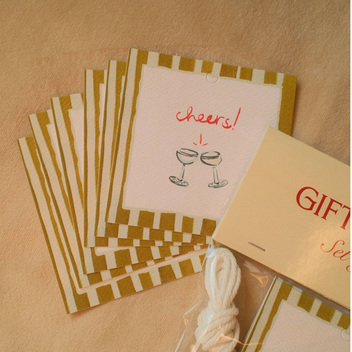 "cheers!" Gift Tag Set of 6