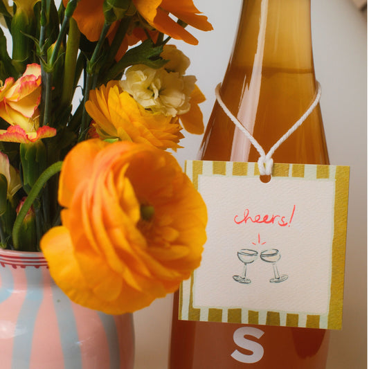 "cheers!" Gift Tag Set of 6