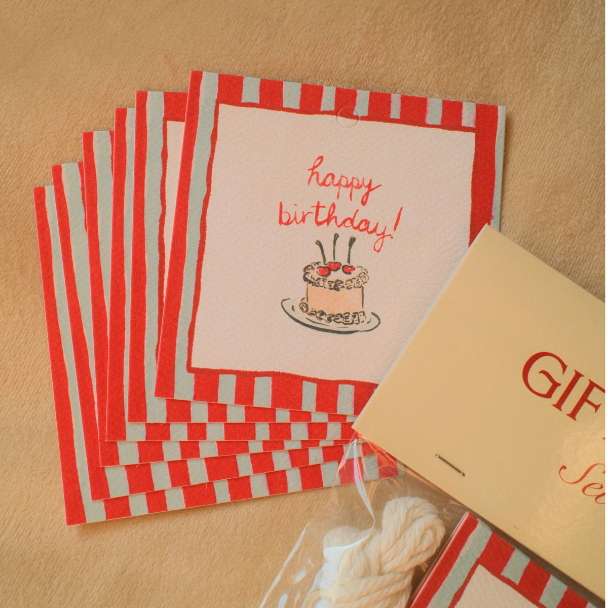 "happy birthday!" Gift Tag Set of 6