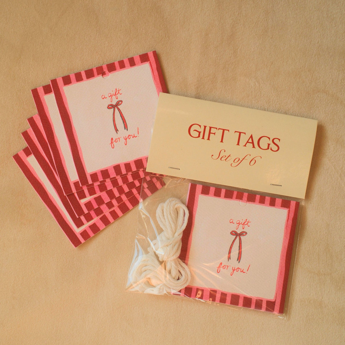 "a gift for you!" Gift Tag Set of 6