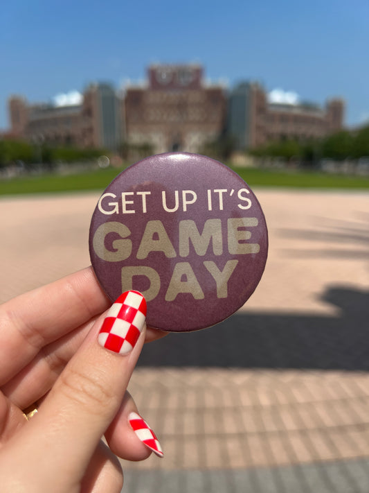 "GET UP IT'S GAME DAY" button