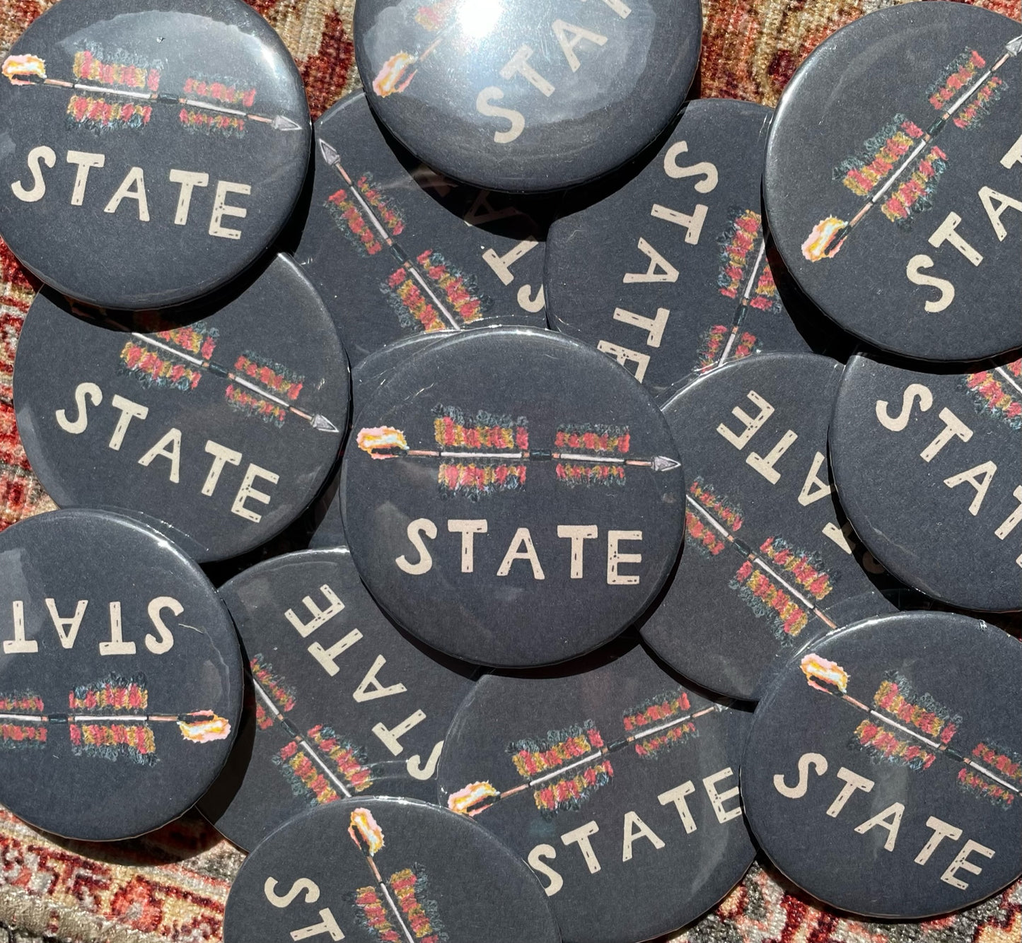 Florida State University “STATE” spear button