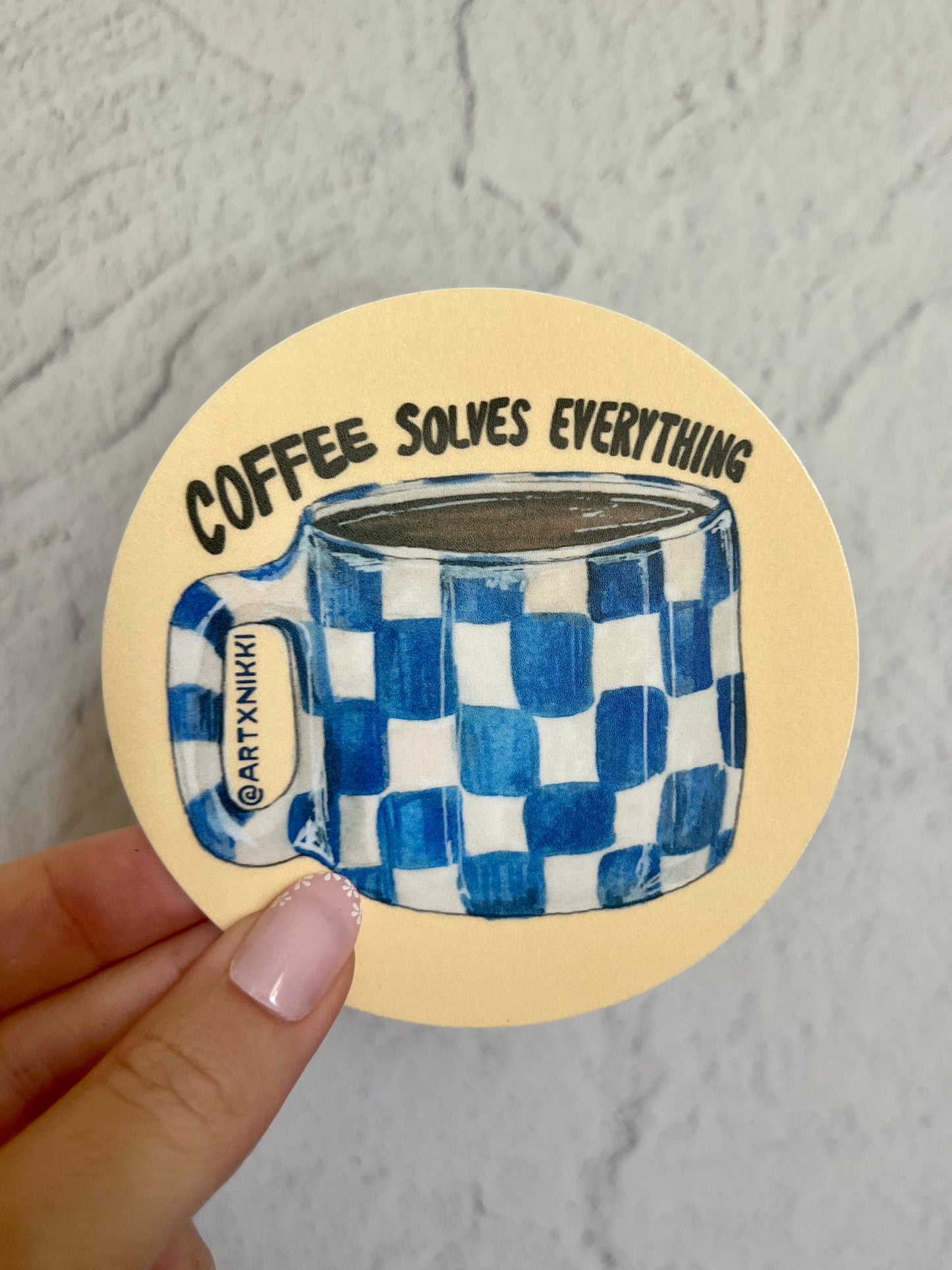 Coffee "coffee solves everything" Sticker