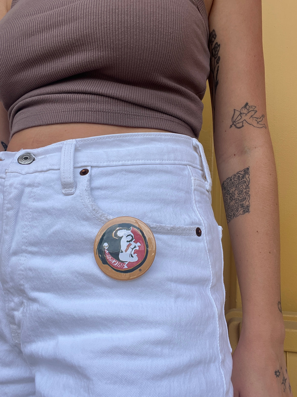 FSU Vintage Seminole Logo Button – artxnikki
