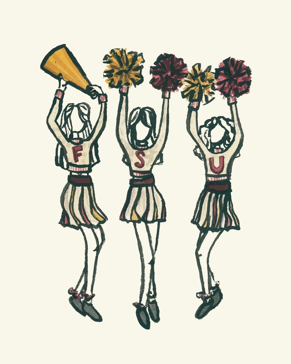 FSU Cheerleaders Art Print
