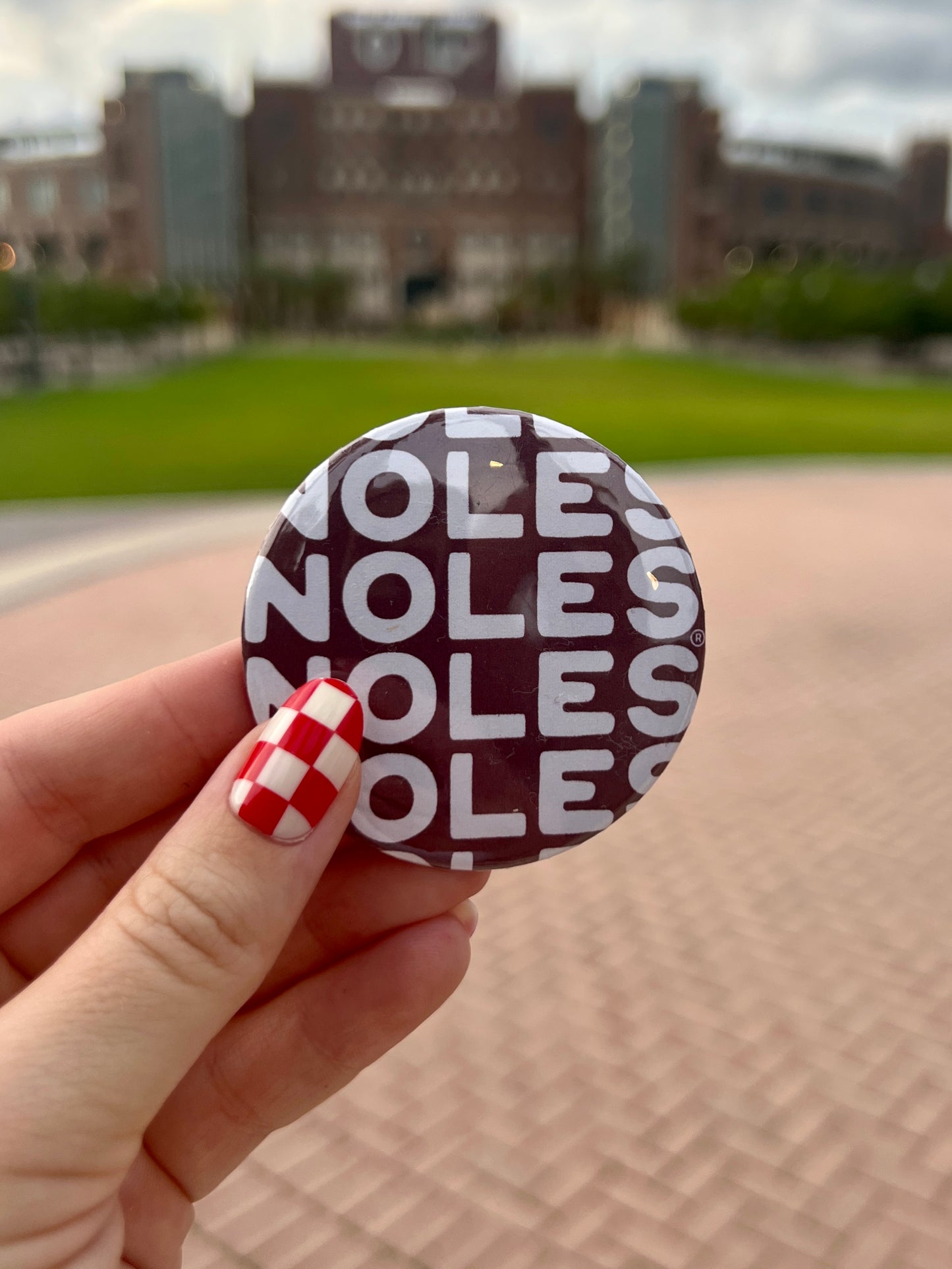 Florida State University “NOLES” button