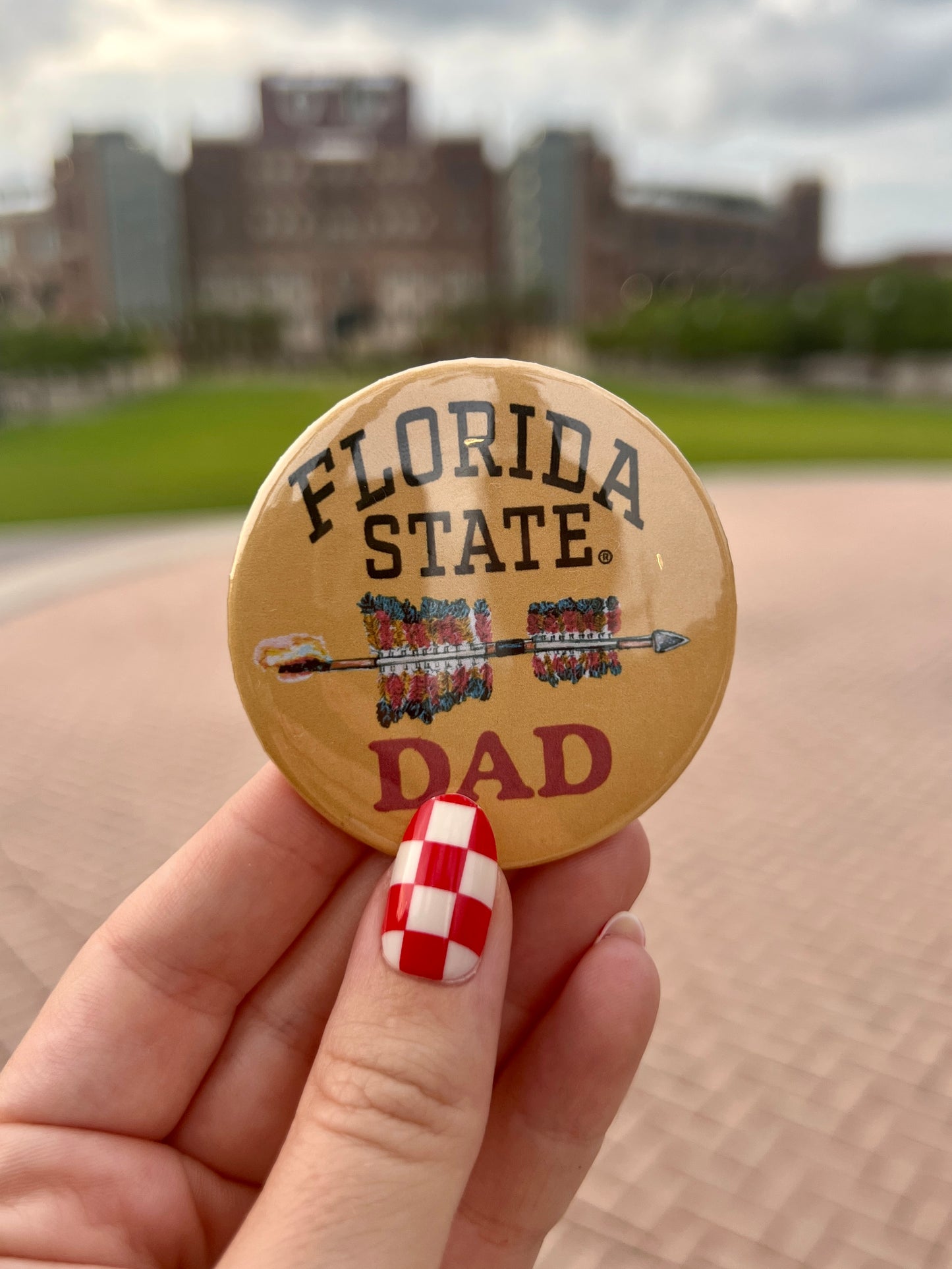"FLORIDA STATE DAD" button