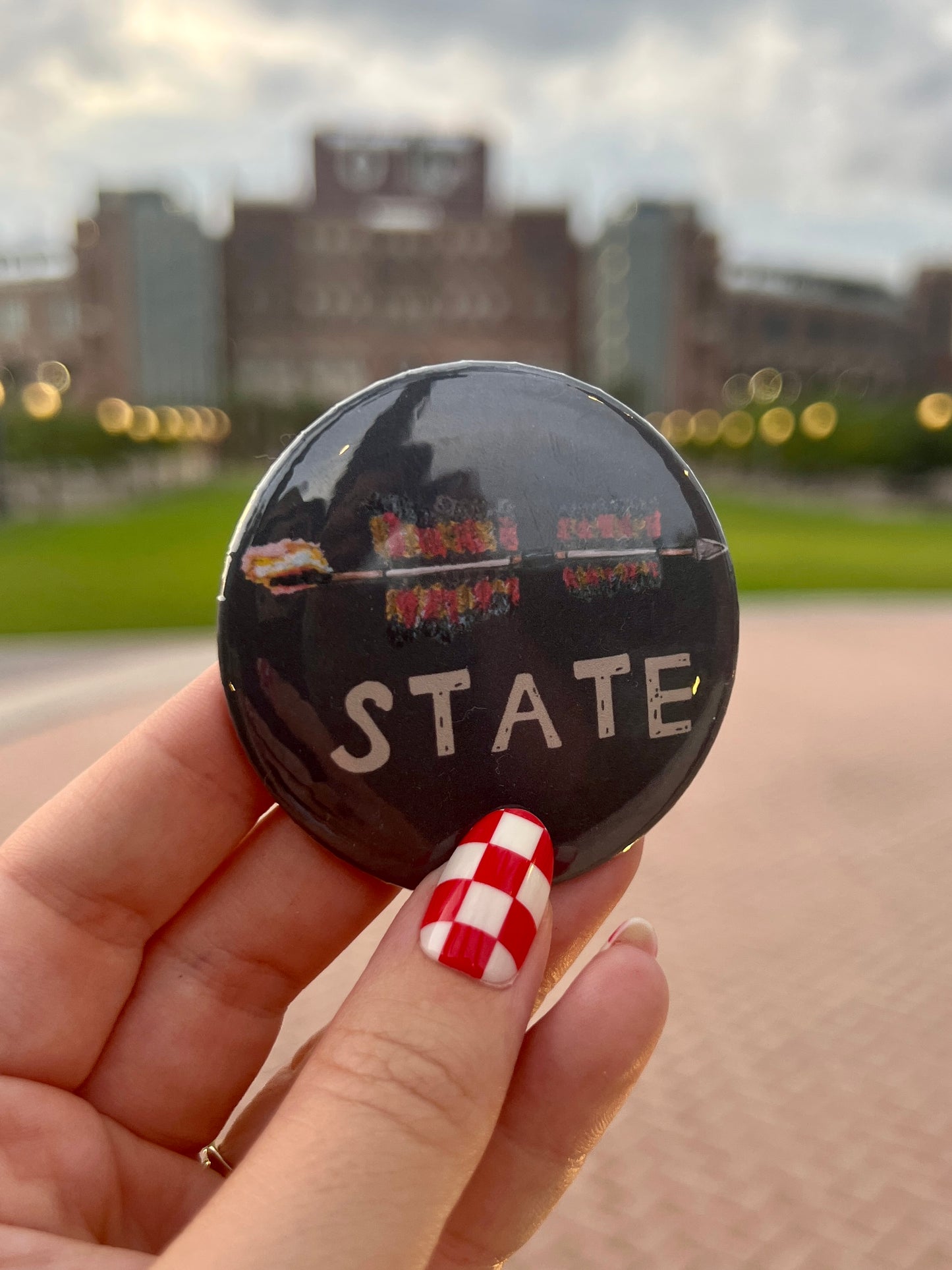 Florida State University “STATE” spear button