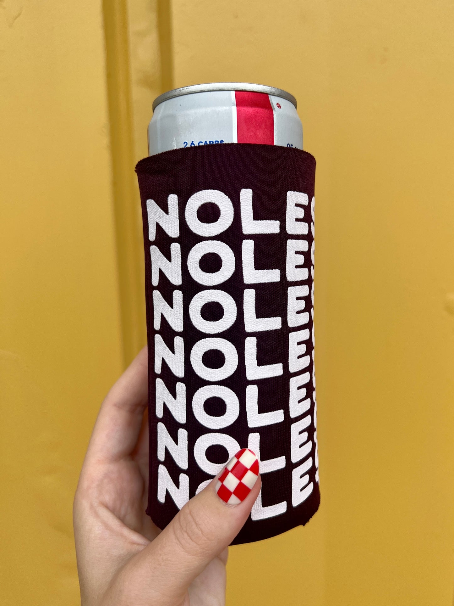 Let's go NOLES logo can cooler
