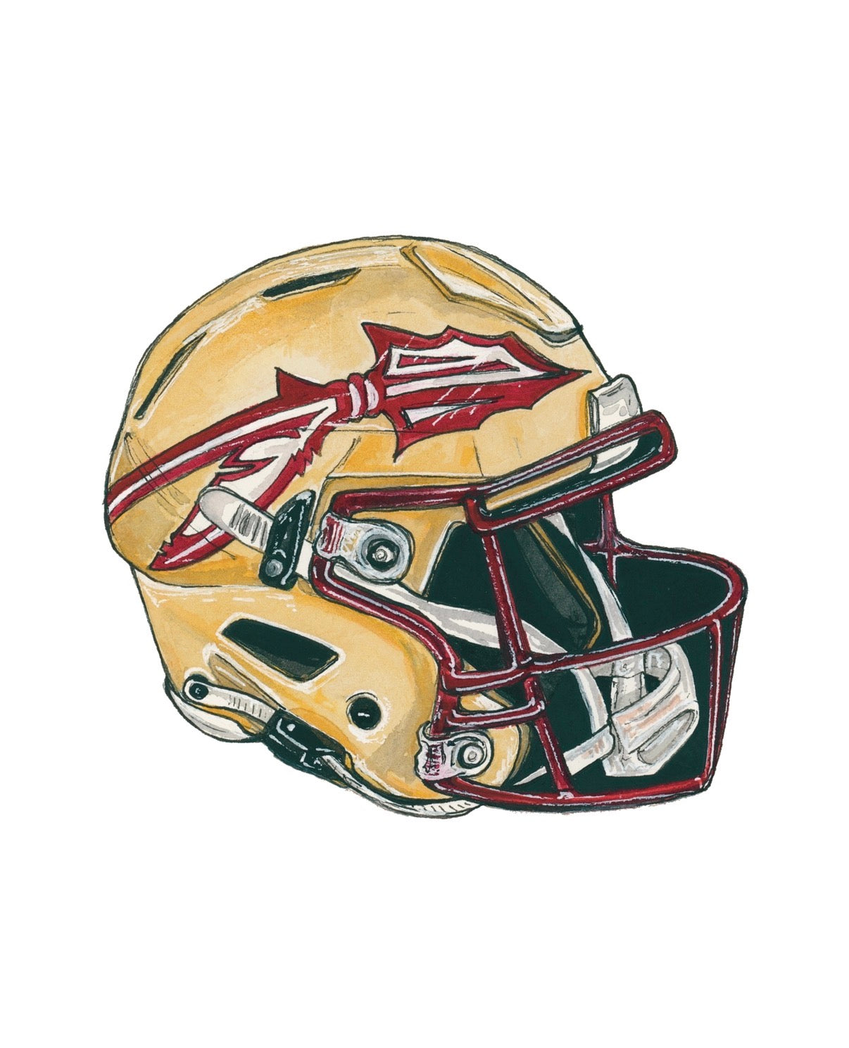 FSU Football Helmet Print