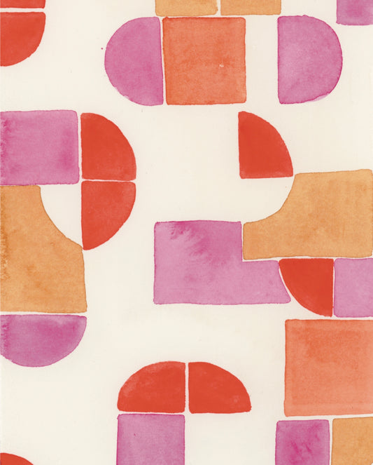 70s Tile Pattern Art Print