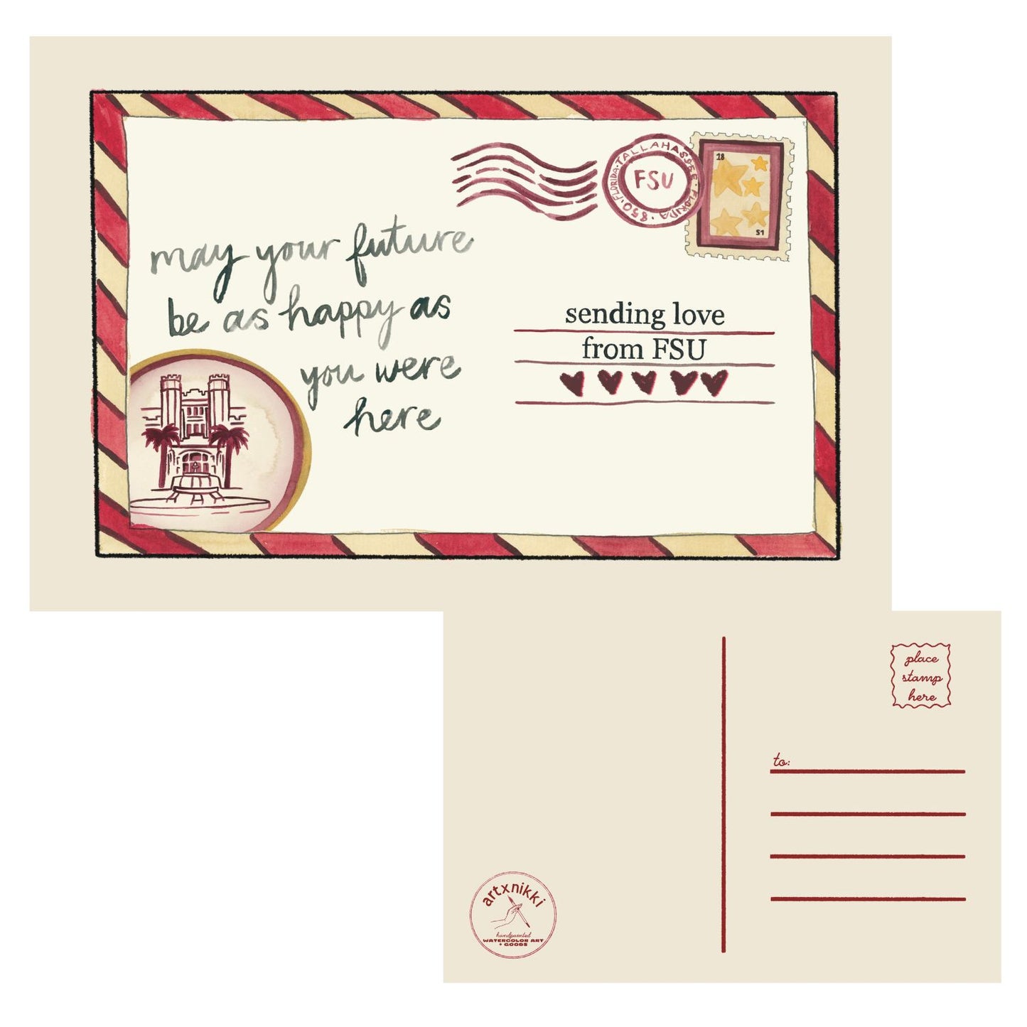FSU "Wish you were here" Postcard