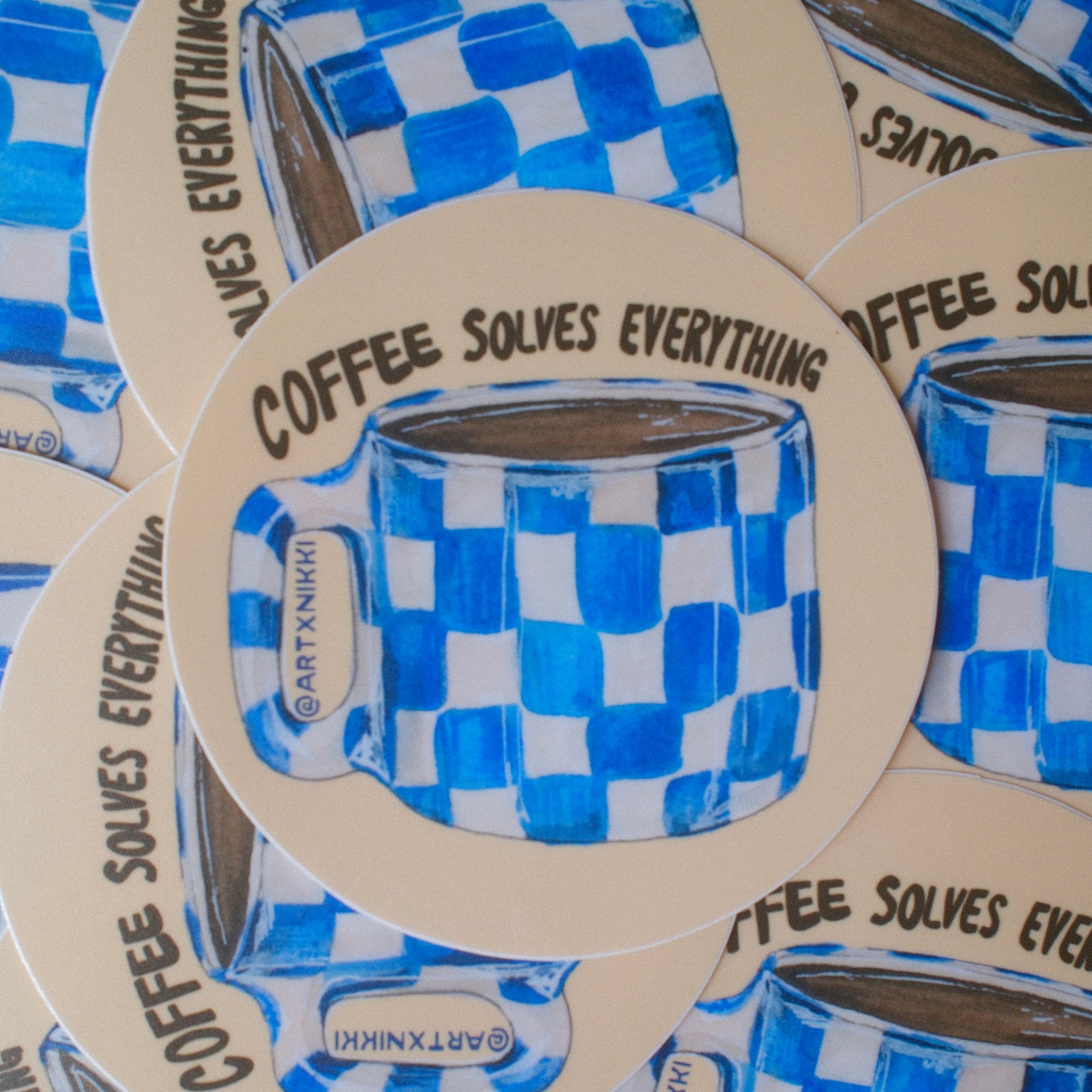 Coffee "coffee solves everything" Sticker