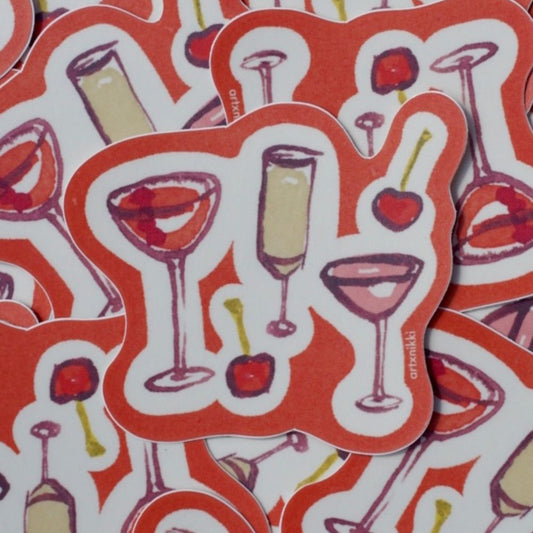 Cheers Cocktails Sticker