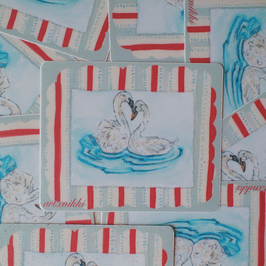 Swan Lovers Sticker
