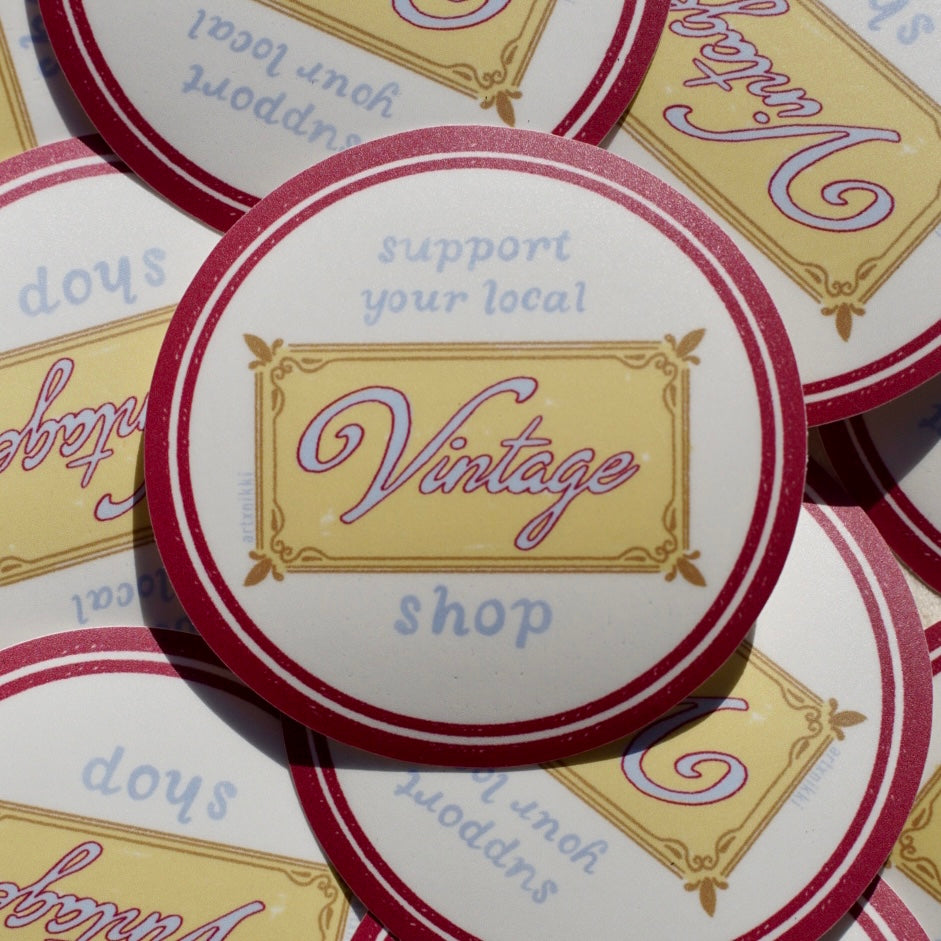 Support Your Local Vintage Shop Sticker