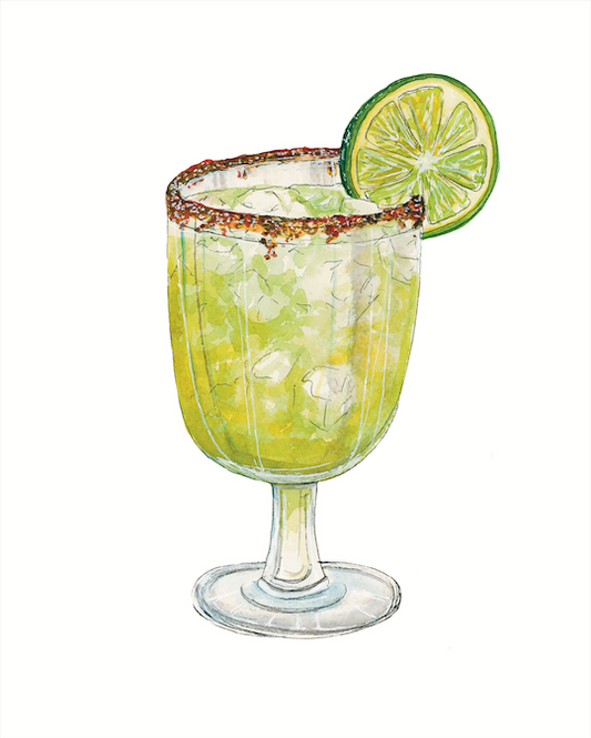 Spicy Margarita Cocktail Art Print