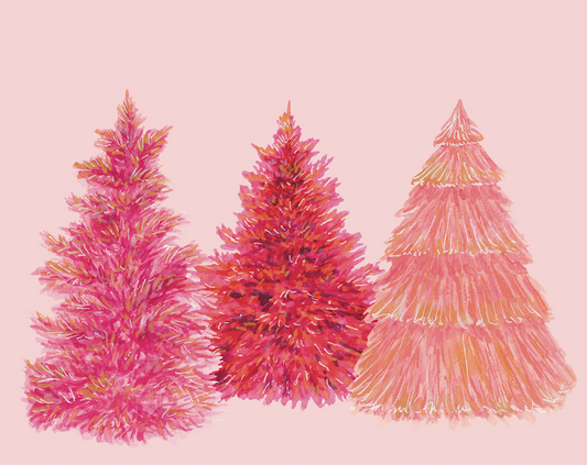 Pink Trees Art Print