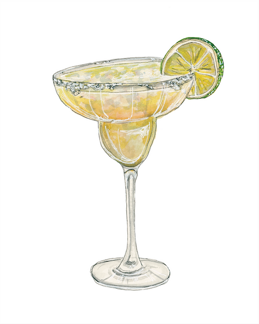 Classic Margarita Cocktail Art Print