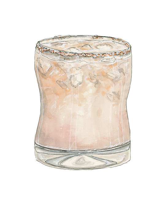 White Russian Cocktail Art Print