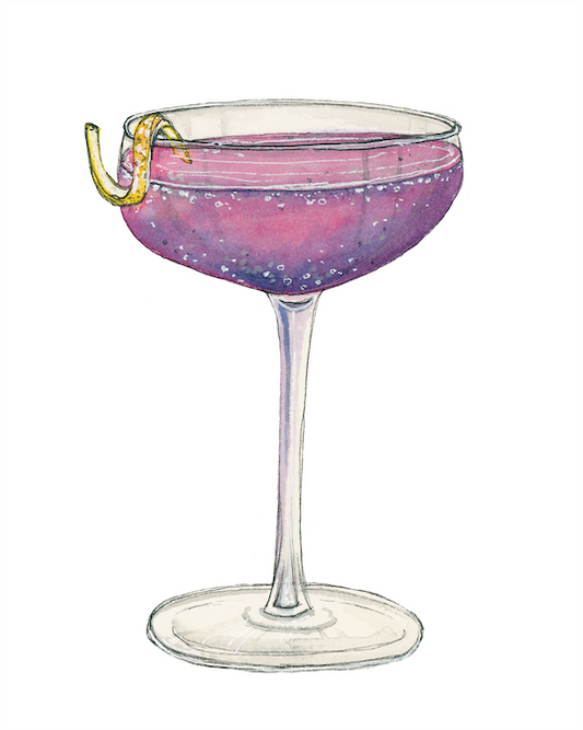 Purple Rain Cocktail Art Print
